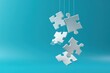 © Phuriphat - A pile of white jigsaw puzzle pieces scattered on a background