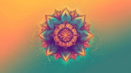 Poster - A vibrant mandala design featuring intricate patterns and colors.