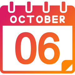 Poster - 6 October Vector Icon Design