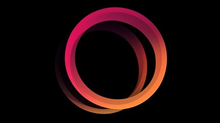 Wall Mural - abstract modern graphic element with 2 overlapping circles creating a colorful gradient effect, idea