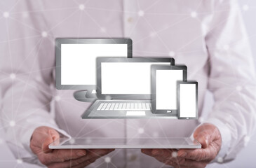 Wall Mural - concept of technology devices