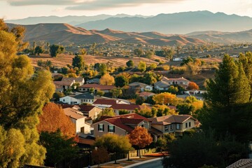 Canvas Print - Santa Clarita suburb architecture outdoors building.