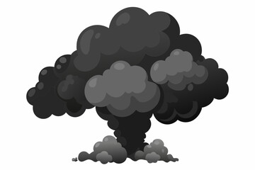 Grey Cloud Dark Cloud Vector Illustration