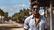 © Vincent Goh Studio - A man sporting sunglasses and a necklace, embodying a cool and trendy appearance during summer