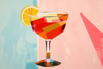 Canvas Print - Cocktail cocktail martini drink.