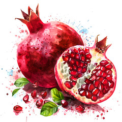 pomegranate fruit and seeds