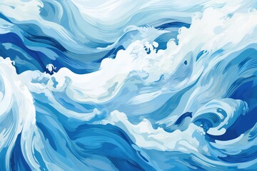 Canvas Print - Ocean waves backgrounds abstract outdoors.