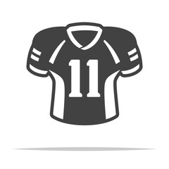 Sticker - American football jersey icon transparent vector isolated