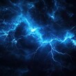 © Simon - Blue Lightning Storm, Electric Energy, Thunder, Abstract Blue Patterns, Nature's Power, Glowing Electric Veins
