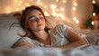 © imagineRbc - A young woman is sleeping on a bed with a pillow. She has a slight red tint to her face