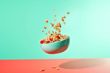 Poster - Cereal bowl food freshness popcorn.