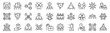 © SkyLine - Set of 30 outline icons related to stakeholder. Linear icon collection. Editable stroke. Vector illustration