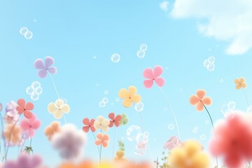 Sticker - Flowers sky backgrounds outdoors.