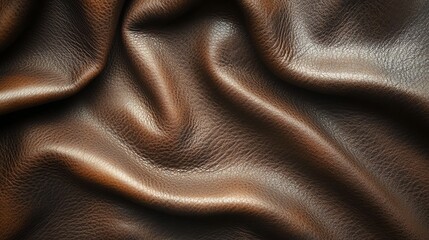 Closeup of brown leather texture.