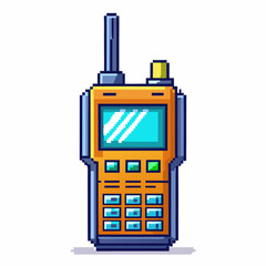 Retro Pixel Art Mobile Phone Illustration for Vintage Tech Enthusiasts