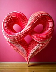 pink heart with infinity sign symbol of eternal endless love forever
