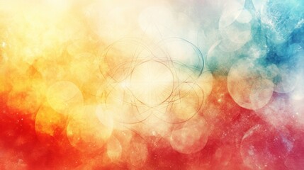 Wall Mural - A vibrant abstract background with a blend of colors and soft bokeh effects.