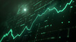 © Gustav - Green Line Chart on a Dark Background