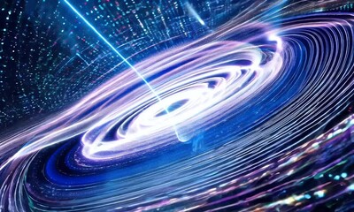 Canvas Print - glowing particle effect with unique attributes for video overlays and cinematic use.