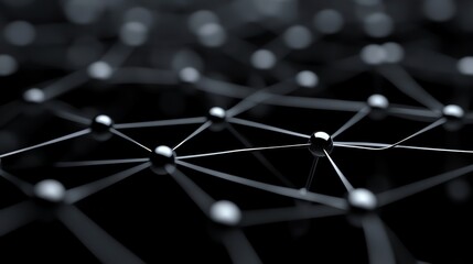 A network of connected spheres.