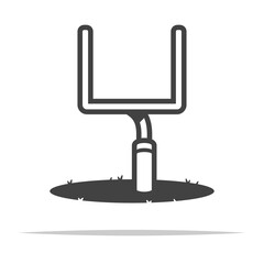 Wall Mural - american football goal post icon transparent vector isolated