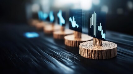 Leinwandbilder - Innovative Financial Data Visualization with Graphical Displays