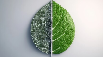 Poster - Nature and technology the harmony of green and digital worlds