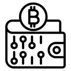 Poster - Cryptocurrency Wallet Vector Design Icon Style