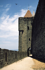 Carcassonne, France: historic walls of the medieval city