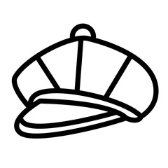 Sticker - Newsboy Cap Vector Design Icon Style