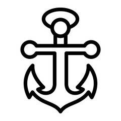 Sticker - Anchor Tattoo Vector Design Icon Style