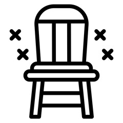 Sticker - Outdoor chair Vector Design Icon Style