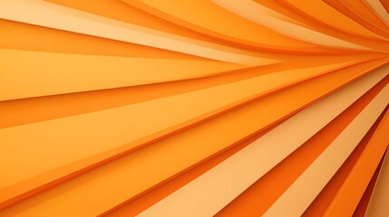 Sticker - Abstract orange geometric background with layered, angled lines creating a dynamic and modern pattern. The design features various shades of orange with light and shadow effects.