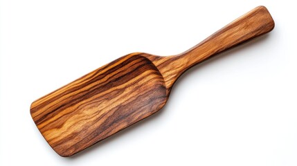 Handcrafted wooden spatula with a unique grain pattern, perfect for cooking and serving across various cuisines.