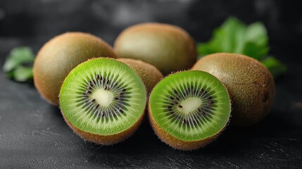 Fresh, ripe kiwis