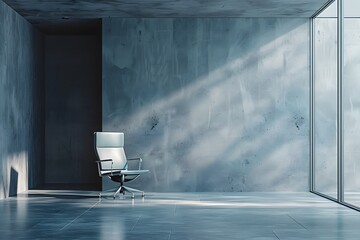 Wall Mural - Minimalist Office Space with Modern Chair and Natural Light