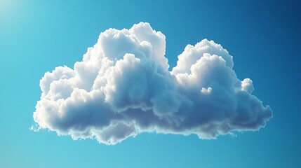 Poster - A large cloud in the sky with a blue background