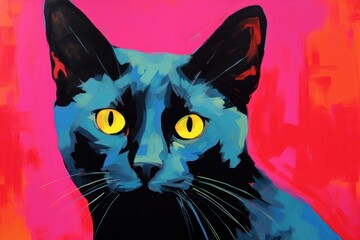 Naklejka na meble Painting animal mammal black.