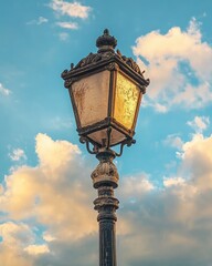 Wall Mural - ancient garden lamp against the sky