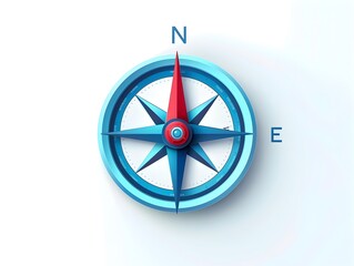 compass icon symbolizing guidance and direction on white background