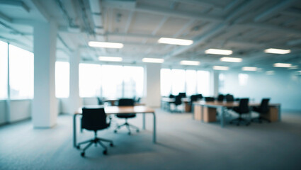 Wall Mural - blurred image of modern office interior with bokeh lights.
