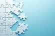 © Thanapong - An infographic featuring a puzzle piece fitting into a larger puzzle, symbolizing the integration of new ideas, with blank space on the right for text or commercial use.
