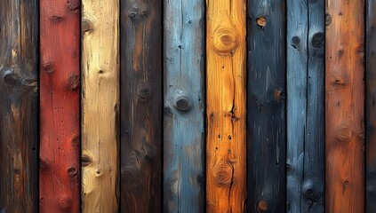 Wooden background, with vertical wood planks, wooden wall