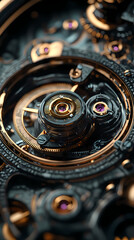 clock gear background and abstract . 3d, rendering, illustration