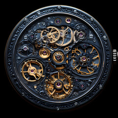 clock gear background and abstract . 3d, rendering, illustration