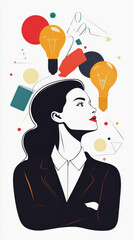 Wall Mural - Women's Entrepreneurship Day. a business woman. the girl works in the office