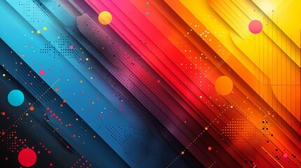 Vibrant geometric shapes gradient background vector. Abstract trendy modern design wallpaper for landing page, covers, Brochures, flyers, Presentations,Banners. Vector illustration