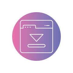 Wall Mural - Tab vector icon stock illustration