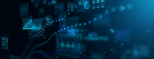 Wall Mural - internet cyberspace internet data collection analytical computer ai artificial intelligence calculat