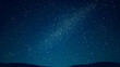 © HQAsset - Night Sky Illustration with Scattered Stars Over Silhouette of Hills